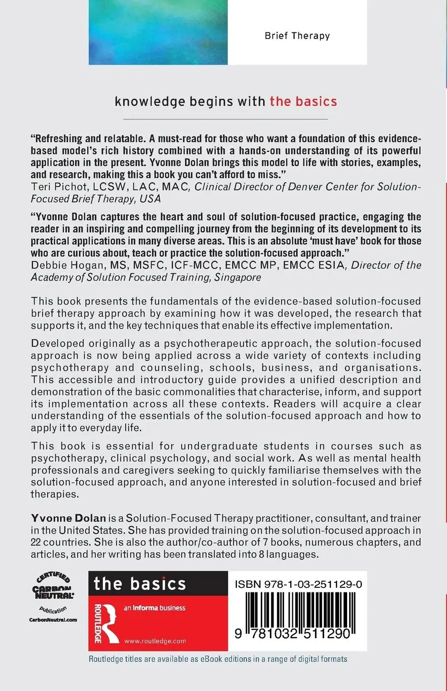 Rückseite: 9781032511290 | Solution-Focused Therapy | The Basics | Yvonne Dolan | Taschenbuch
