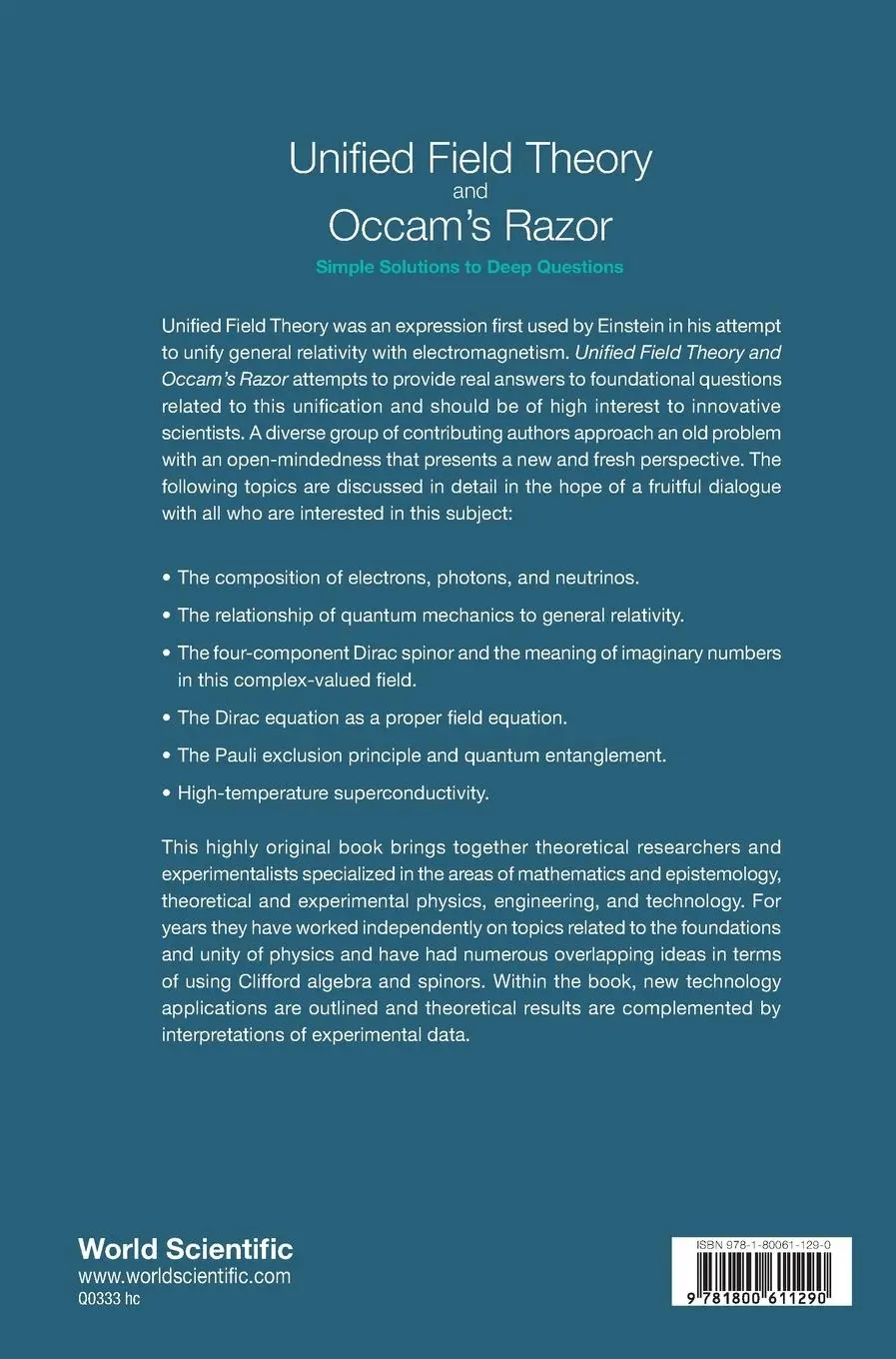 Rückseite: 9781800611290 | UNIFIED FIELD THEORY AND OCCAM'S RAZOR | András Kovács (u. a.) | Buch