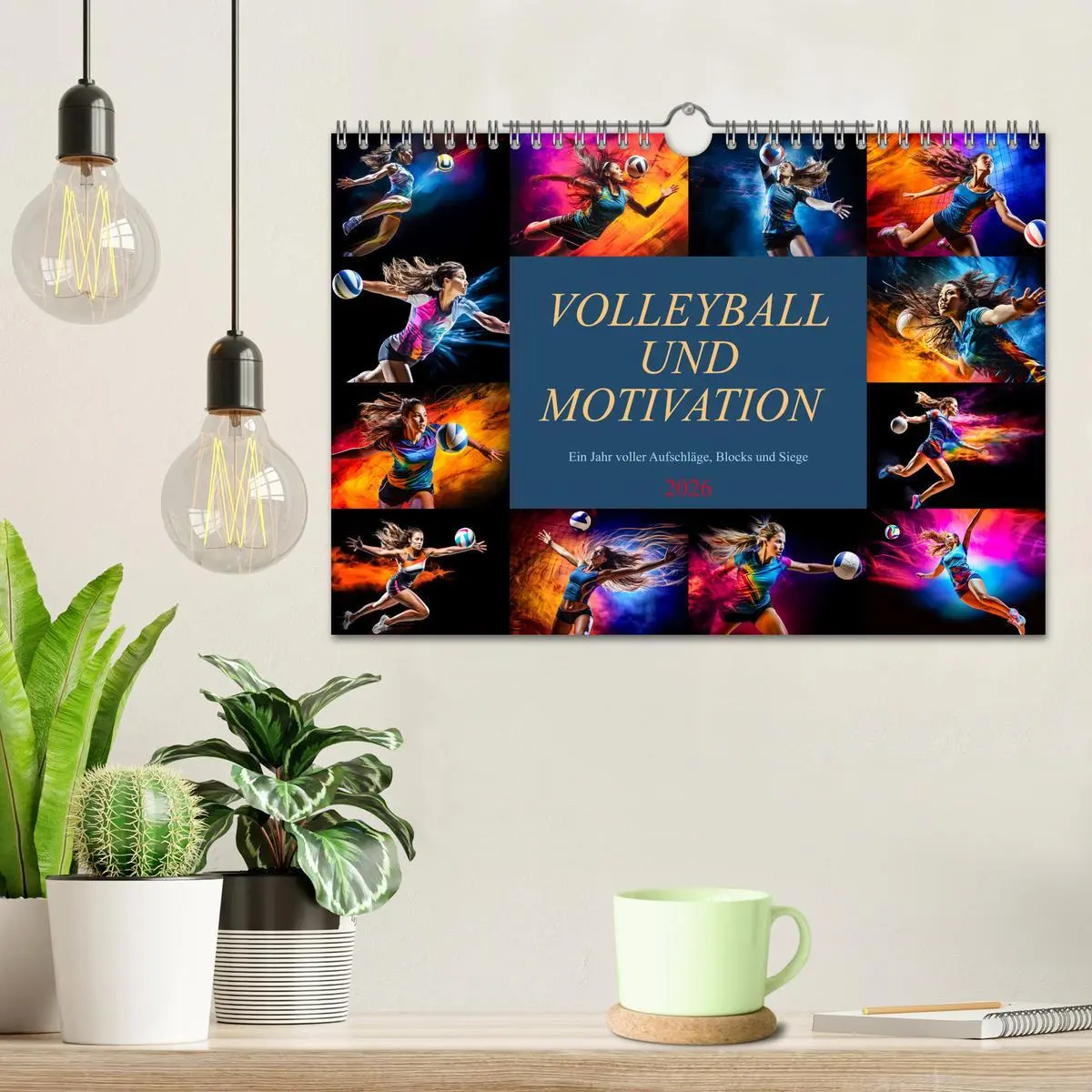 Bild: 9783457361290 | Volleyball und Motivation (Wandkalender 2026 DIN A4 quer), CALVENDO...