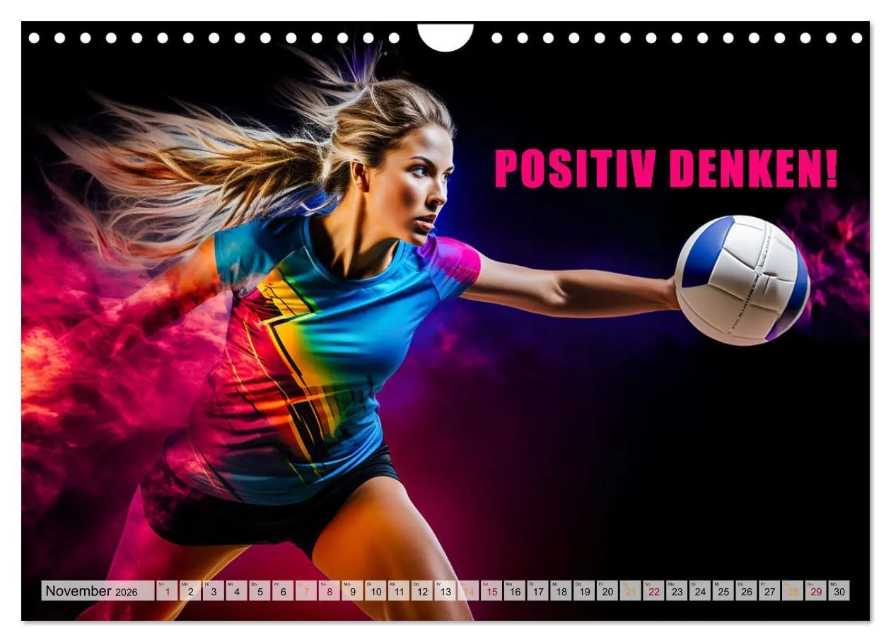 Bild: 9783457361290 | Volleyball und Motivation (Wandkalender 2026 DIN A4 quer), CALVENDO...
