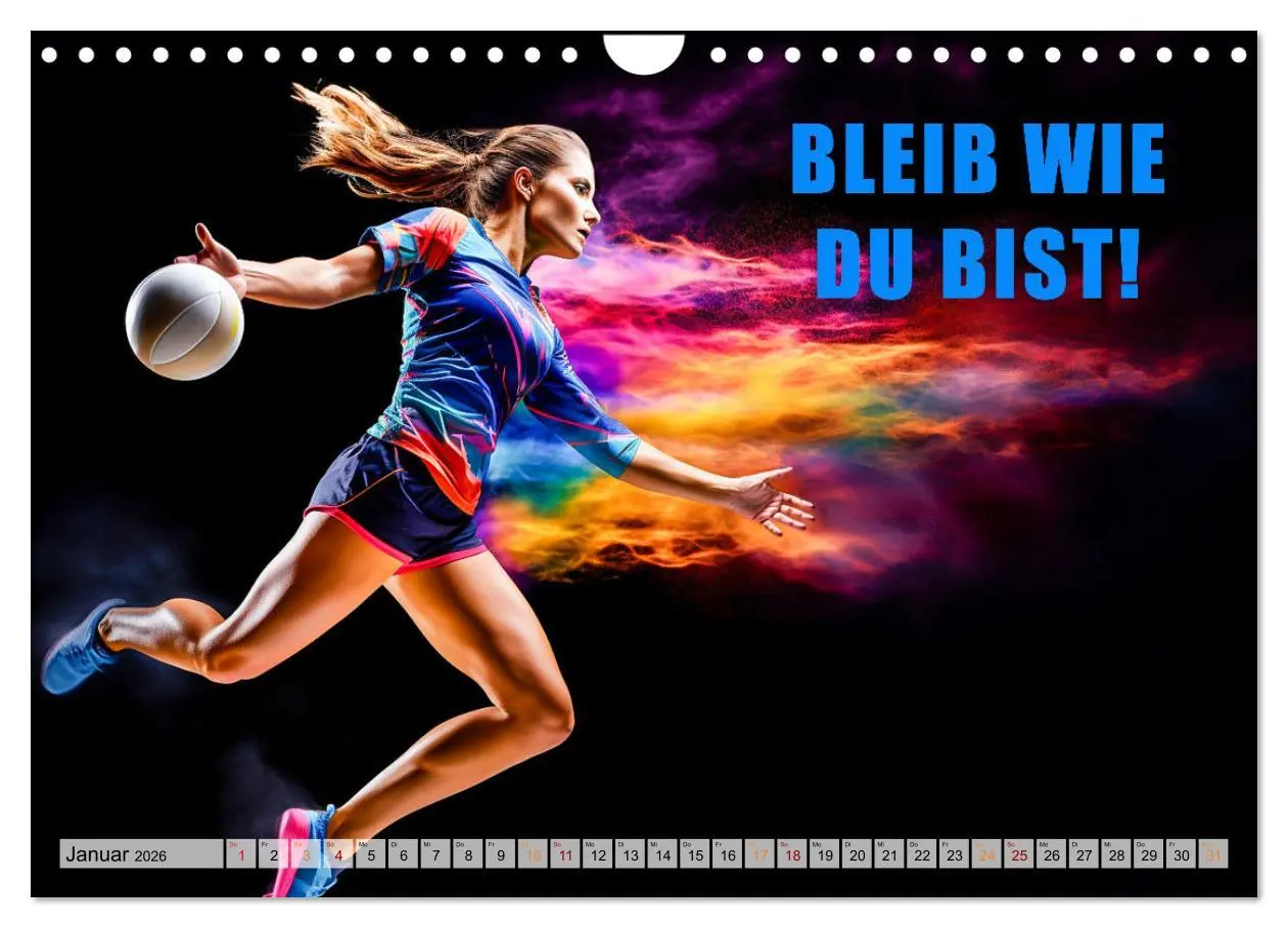 Bild: 9783457361290 | Volleyball und Motivation (Wandkalender 2026 DIN A4 quer), CALVENDO...