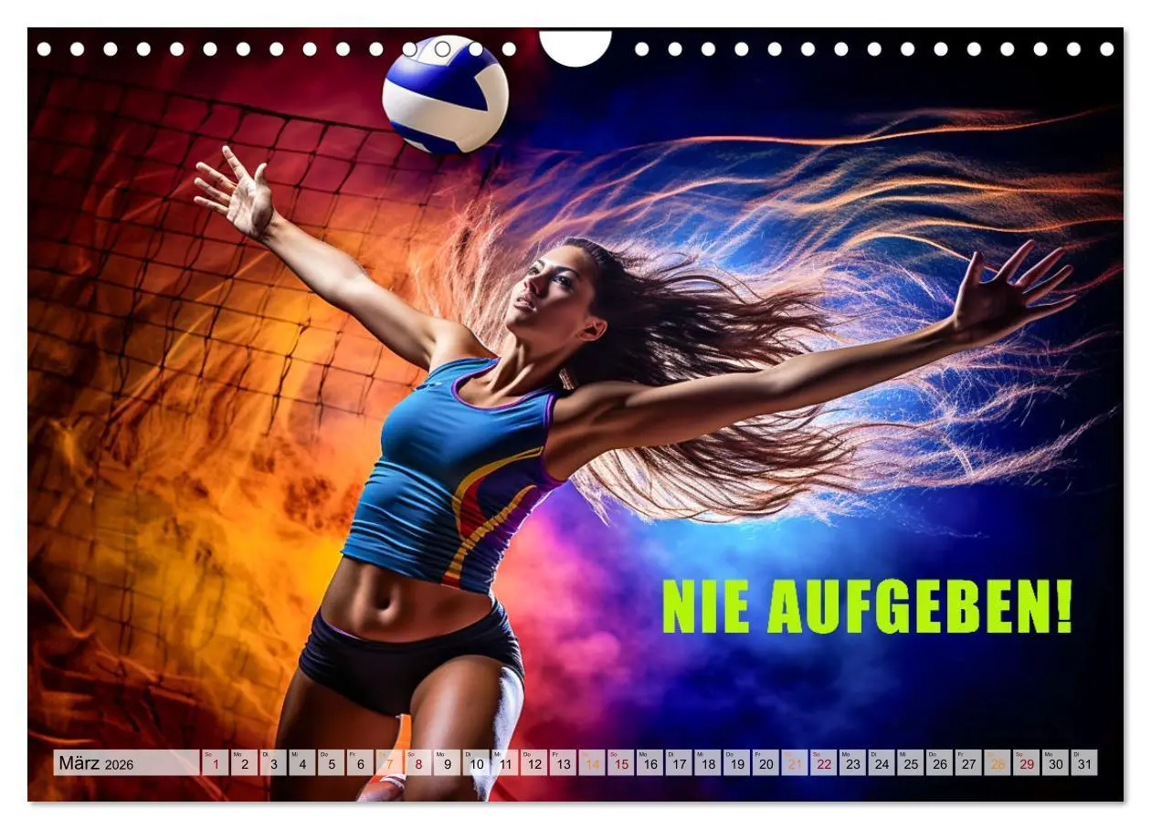 Bild: 9783457361290 | Volleyball und Motivation (Wandkalender 2026 DIN A4 quer), CALVENDO...