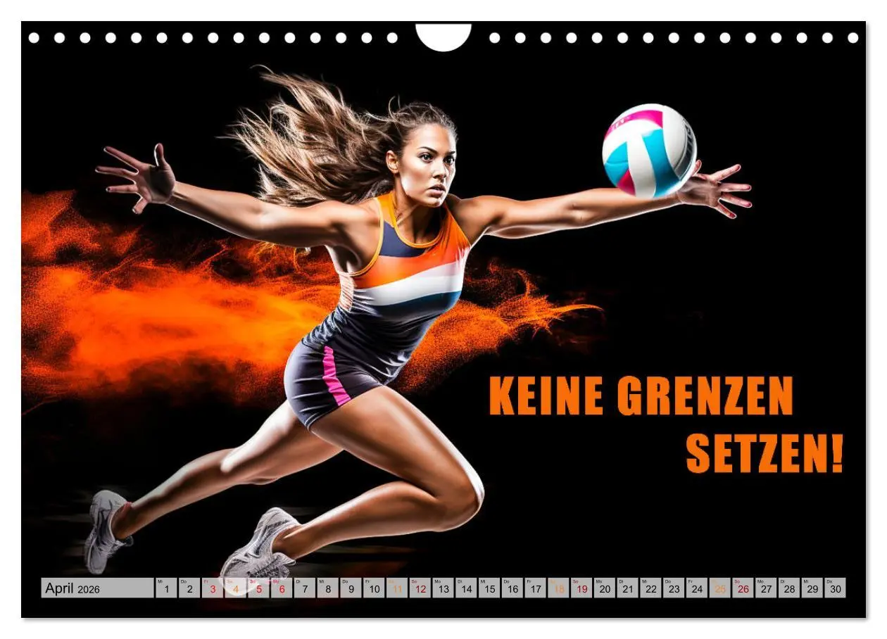 Bild: 9783457361290 | Volleyball und Motivation (Wandkalender 2026 DIN A4 quer), CALVENDO...