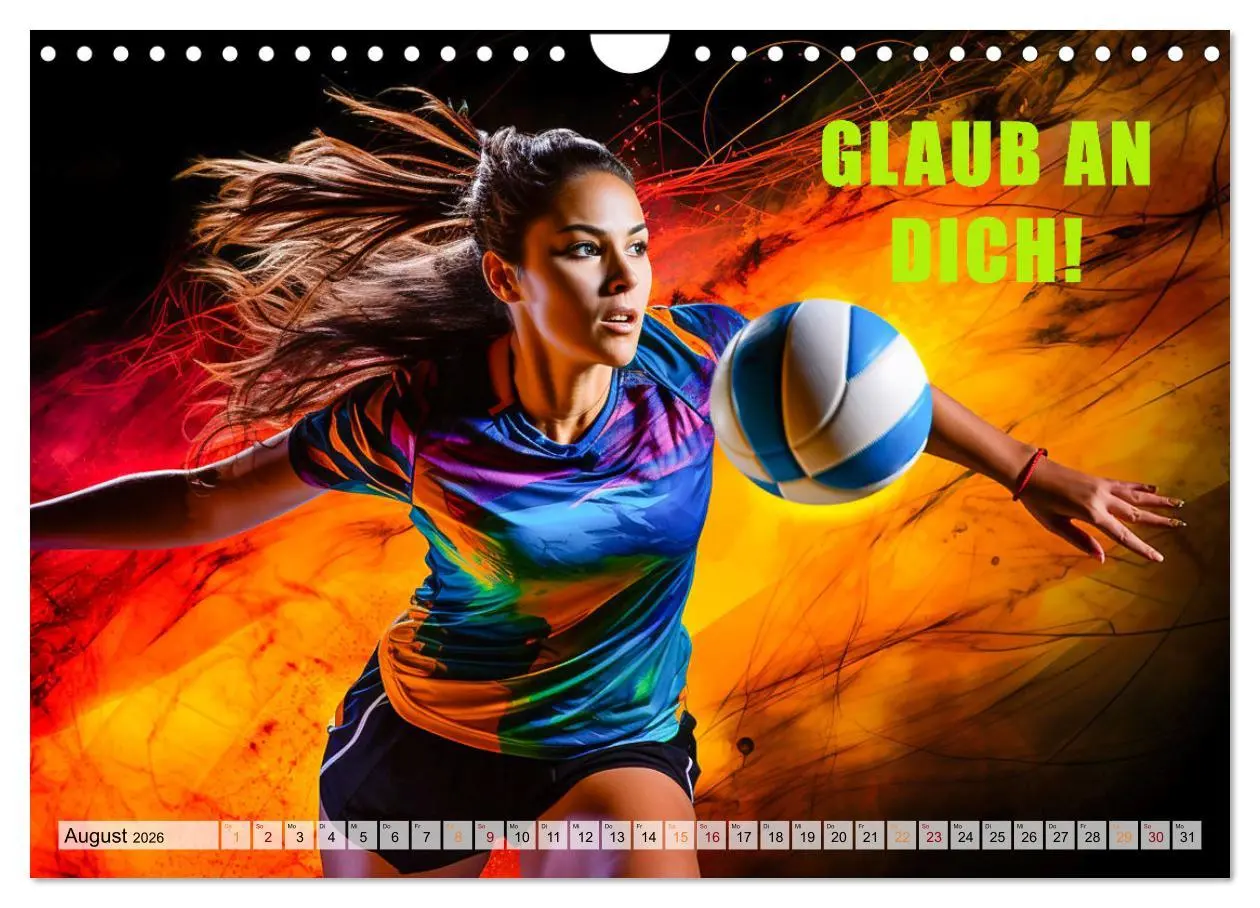 Bild: 9783457361290 | Volleyball und Motivation (Wandkalender 2026 DIN A4 quer), CALVENDO...