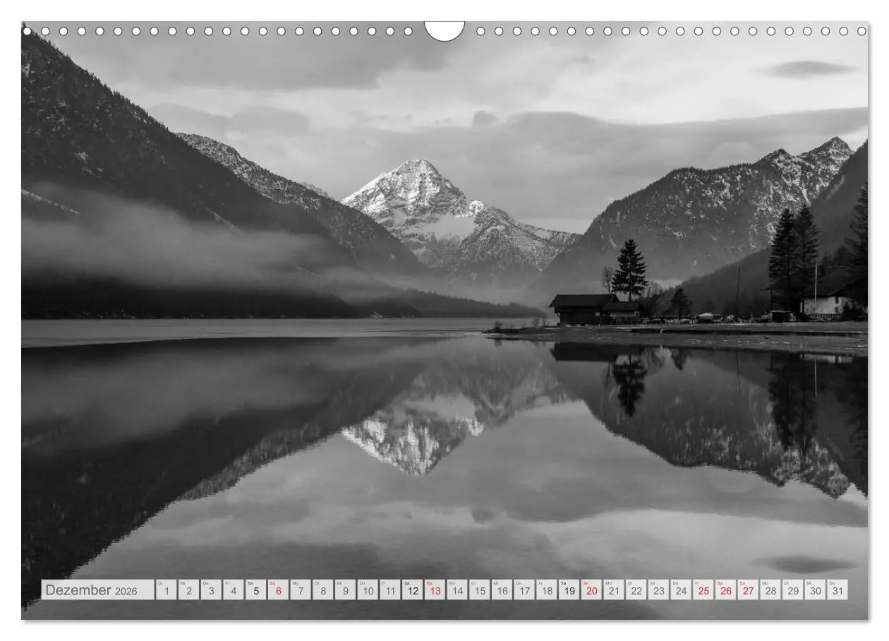 Bild: 9783516071290 | Bergpixels Schwarz-Weiße Gebirgsträume (Wandkalender 2026 DIN A3...