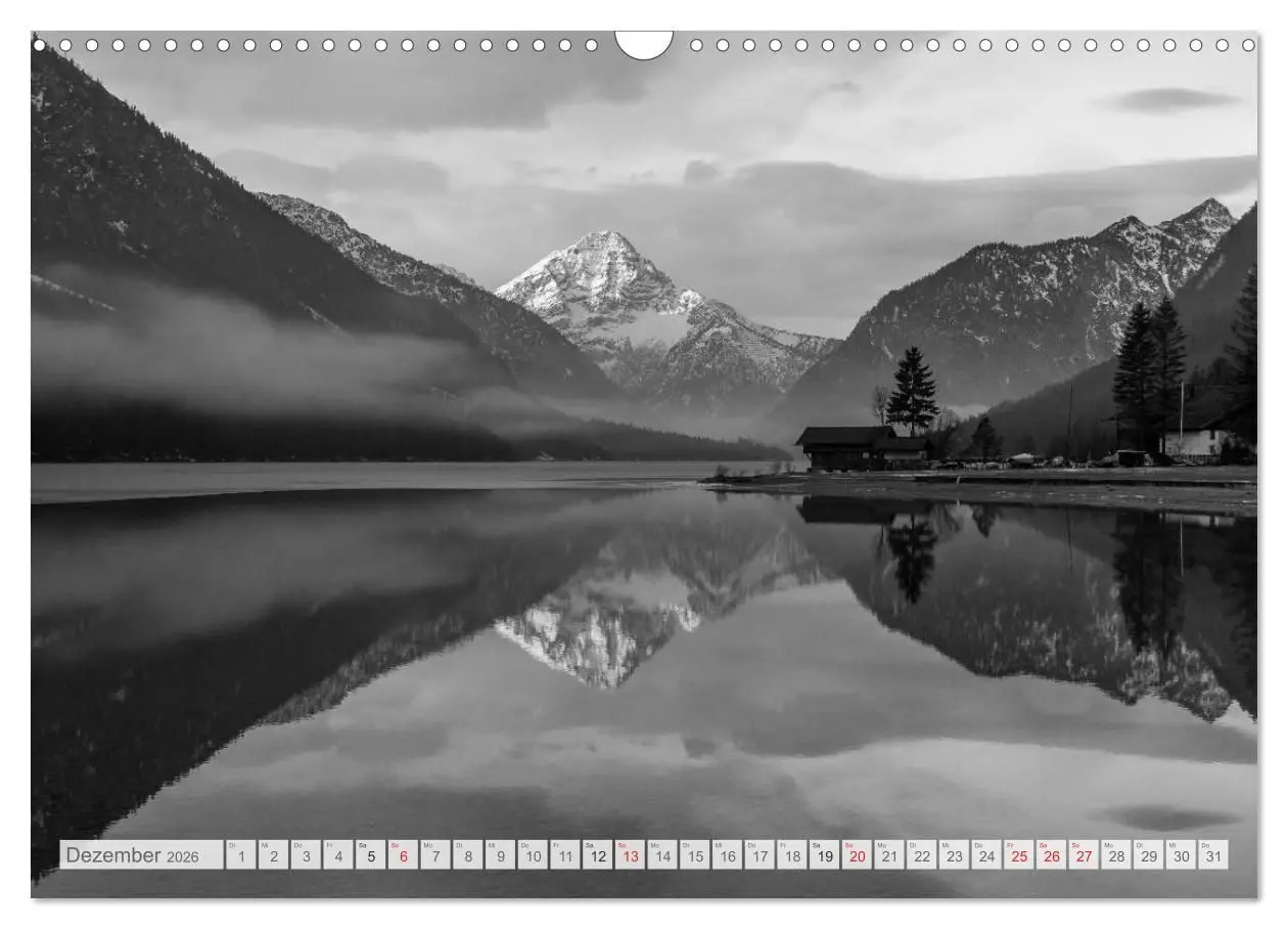 Bild: 9783516071290 | Bergpixels Schwarz-Weiße Gebirgsträume (Wandkalender 2026 DIN A3...