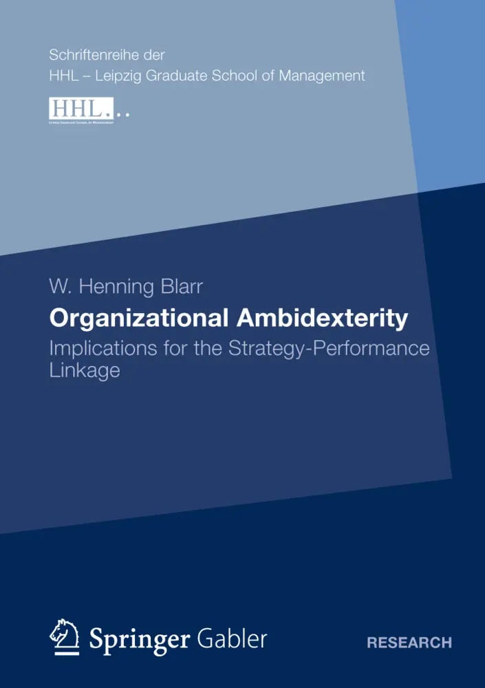 Cover: 9783834931290 | Organizational Ambidexterity | W. Henning Blarr | Taschenbuch | xv