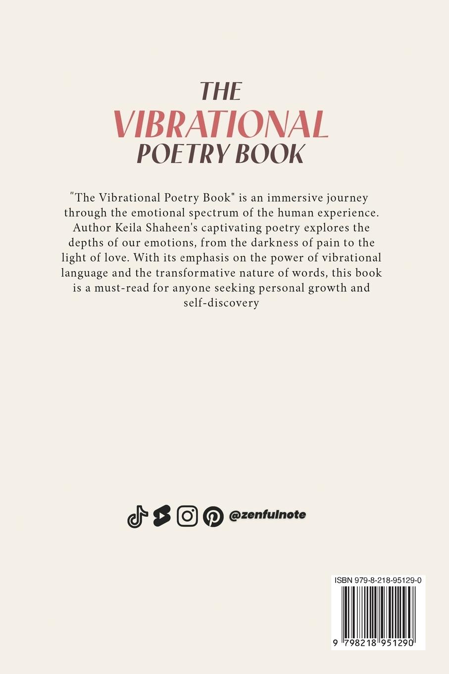 Rückseite: 9798218951290 | The Vibrational Poetry Book | Keila Shaheen | Taschenbuch | Englisch