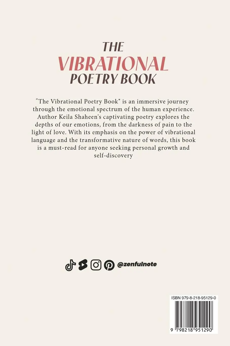 Rückseite: 9798218951290 | The Vibrational Poetry Book | Keila Shaheen | Taschenbuch | Englisch