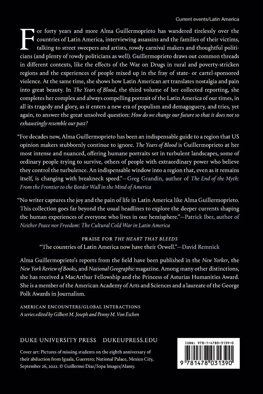 Rückseite: 9781478031390 | The Years of Blood | Stories from a Reporting Life in Latin America