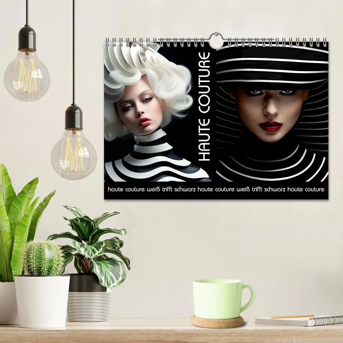 Bild: 9783457351390 | Haute Couture - Weiß trifft Schwarz (Wandkalender 2026 DIN A4...