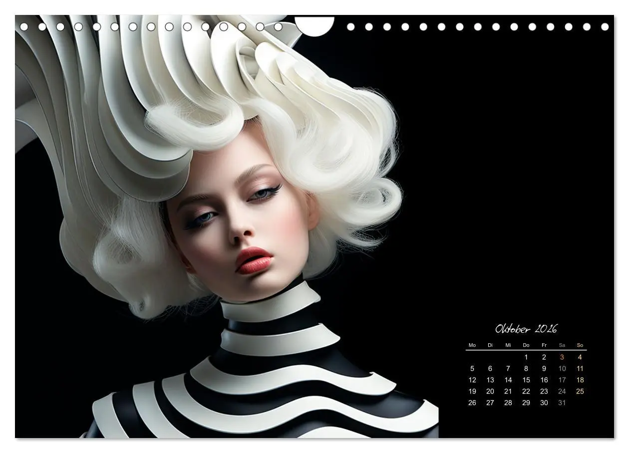 Bild: 9783457351390 | Haute Couture - Weiß trifft Schwarz (Wandkalender 2026 DIN A4...
