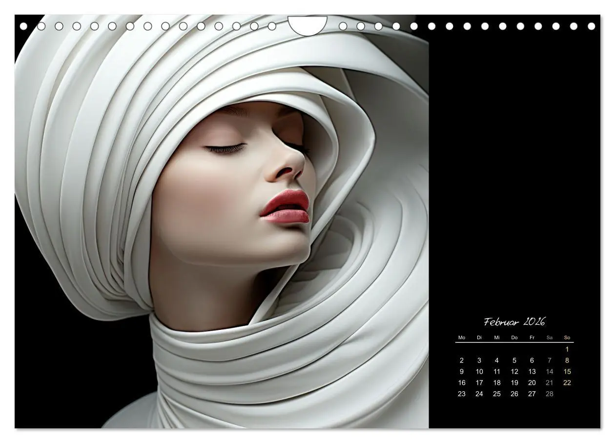 Bild: 9783457351390 | Haute Couture - Weiß trifft Schwarz (Wandkalender 2026 DIN A4...