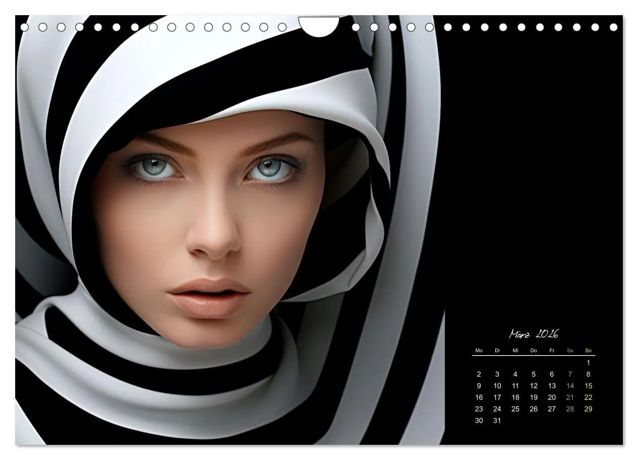 Bild: 9783457351390 | Haute Couture - Weiß trifft Schwarz (Wandkalender 2026 DIN A4...