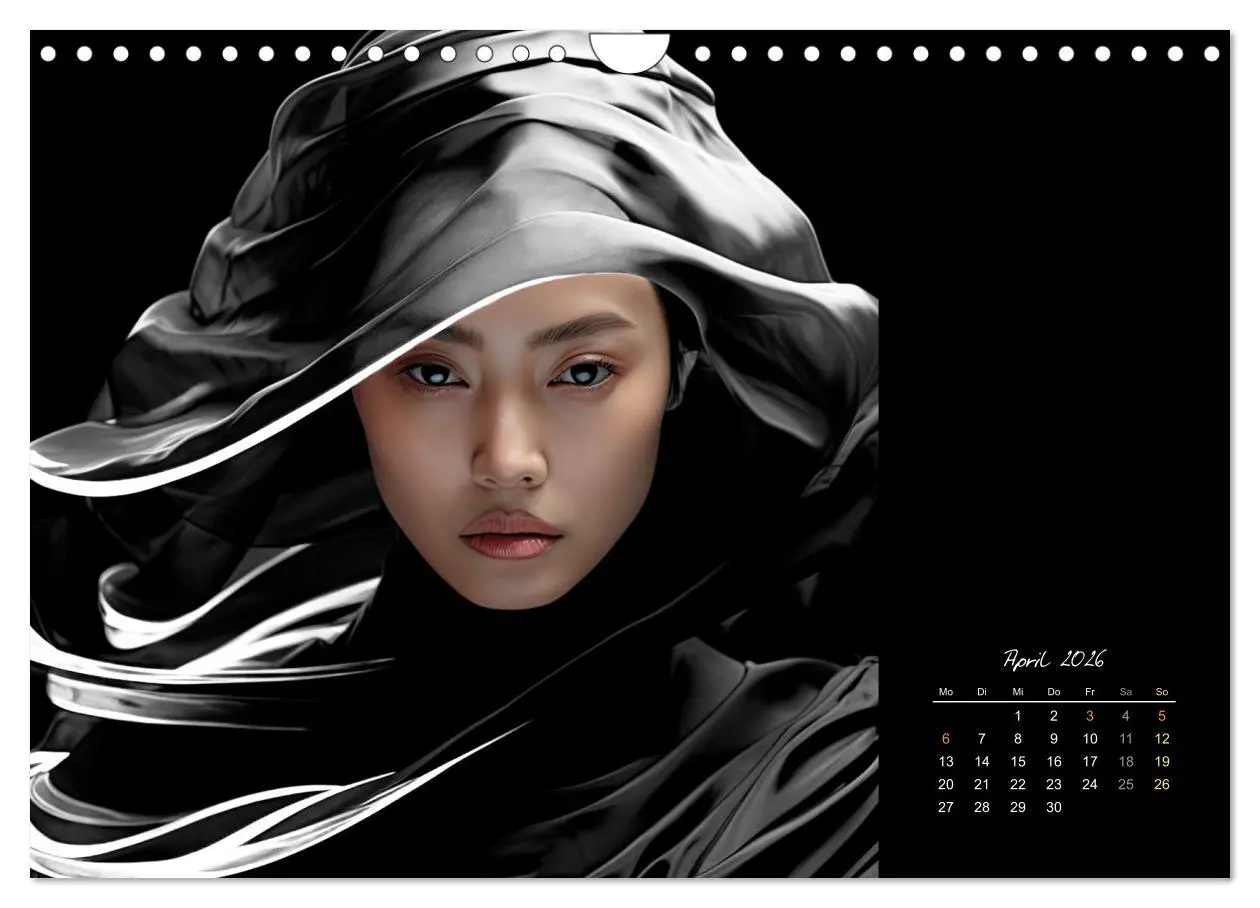 Bild: 9783457351390 | Haute Couture - Weiß trifft Schwarz (Wandkalender 2026 DIN A4...
