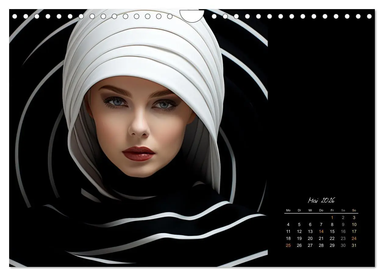 Bild: 9783457351390 | Haute Couture - Weiß trifft Schwarz (Wandkalender 2026 DIN A4...