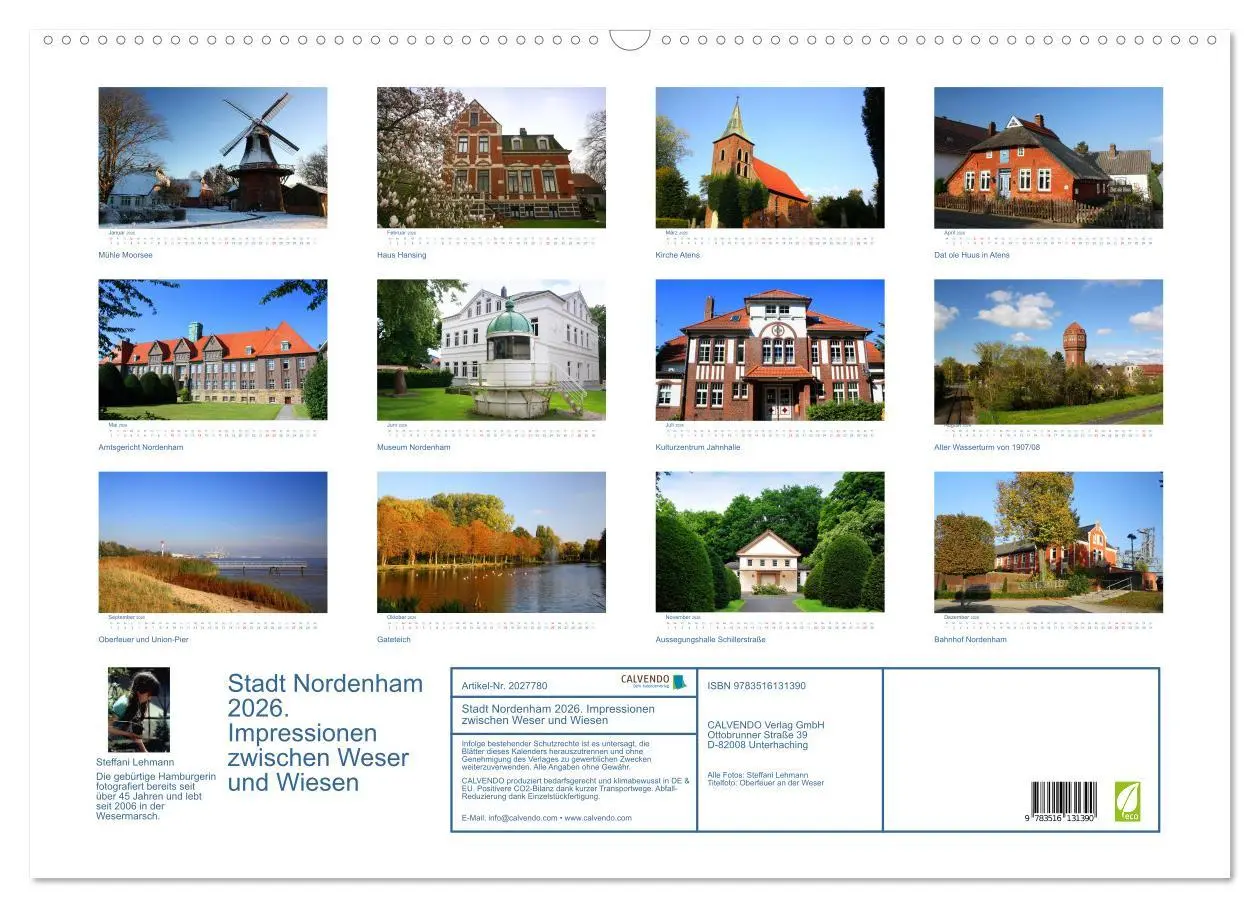 Bild: 9783516131390 | Stadt Nordenham 2026. Impressionen zwischen Weser und Wiesen...