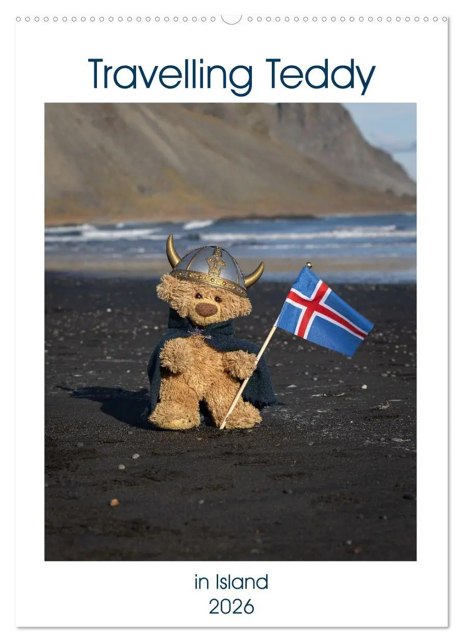 Cover: 9783516371390 | Travelling Teddy in Island (Wandkalender 2026 DIN A2 hoch),...