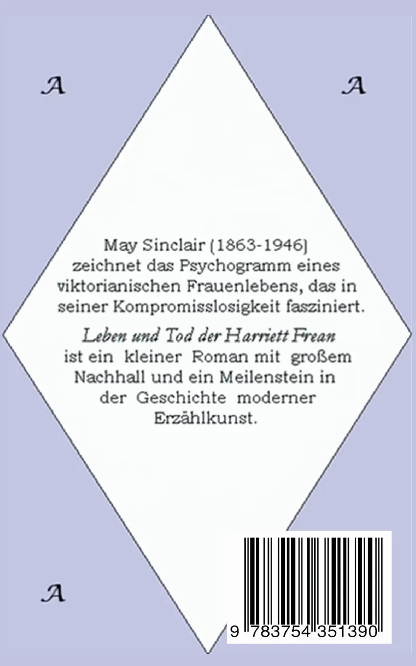 Rückseite: 9783754351390 | Leben und Tod der Harriett Frean | May Sinclair (u. a.) | Taschenbuch