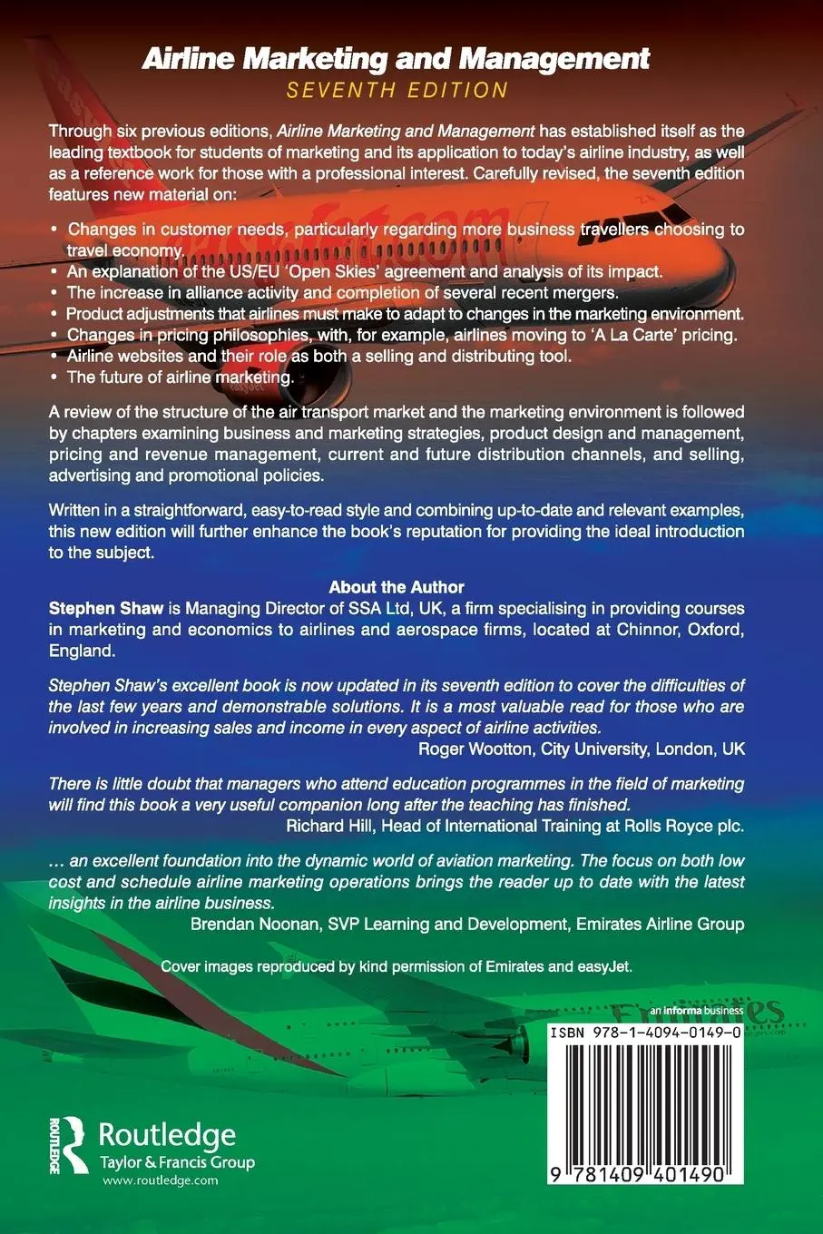 Rückseite: 9781409401490 | Airline Marketing and Management | Stephen Shaw | Taschenbuch | 2011