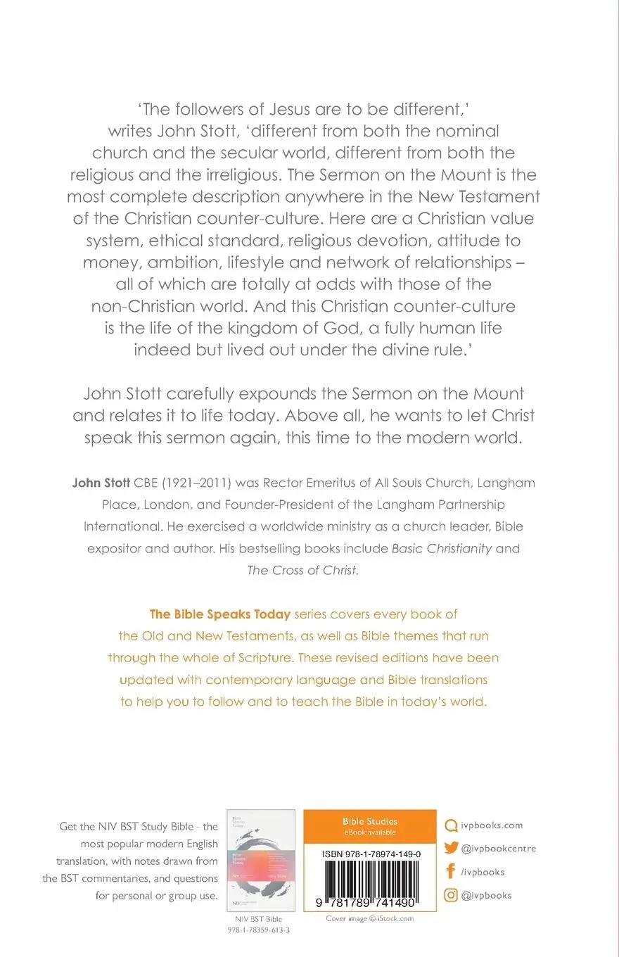 Rückseite: 9781789741490 | The Message of the Sermon on the Mount | John Stott | Taschenbuch