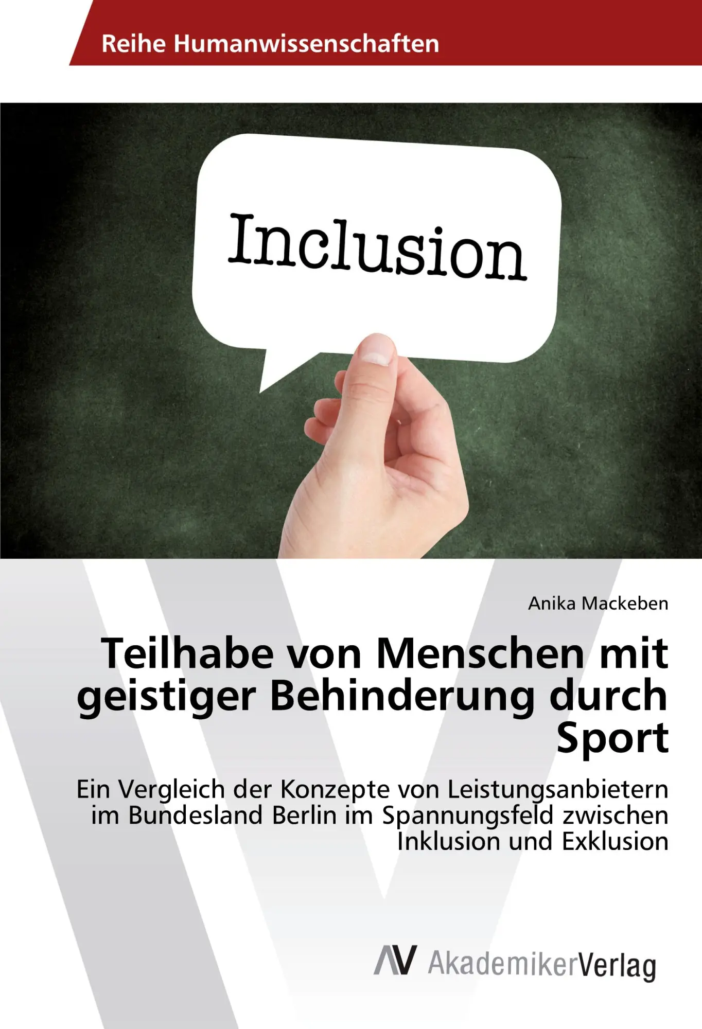 Cover: 9783330521490 | Teilhabe von Menschen mit geistiger Behinderung durch Sport | Mackeben