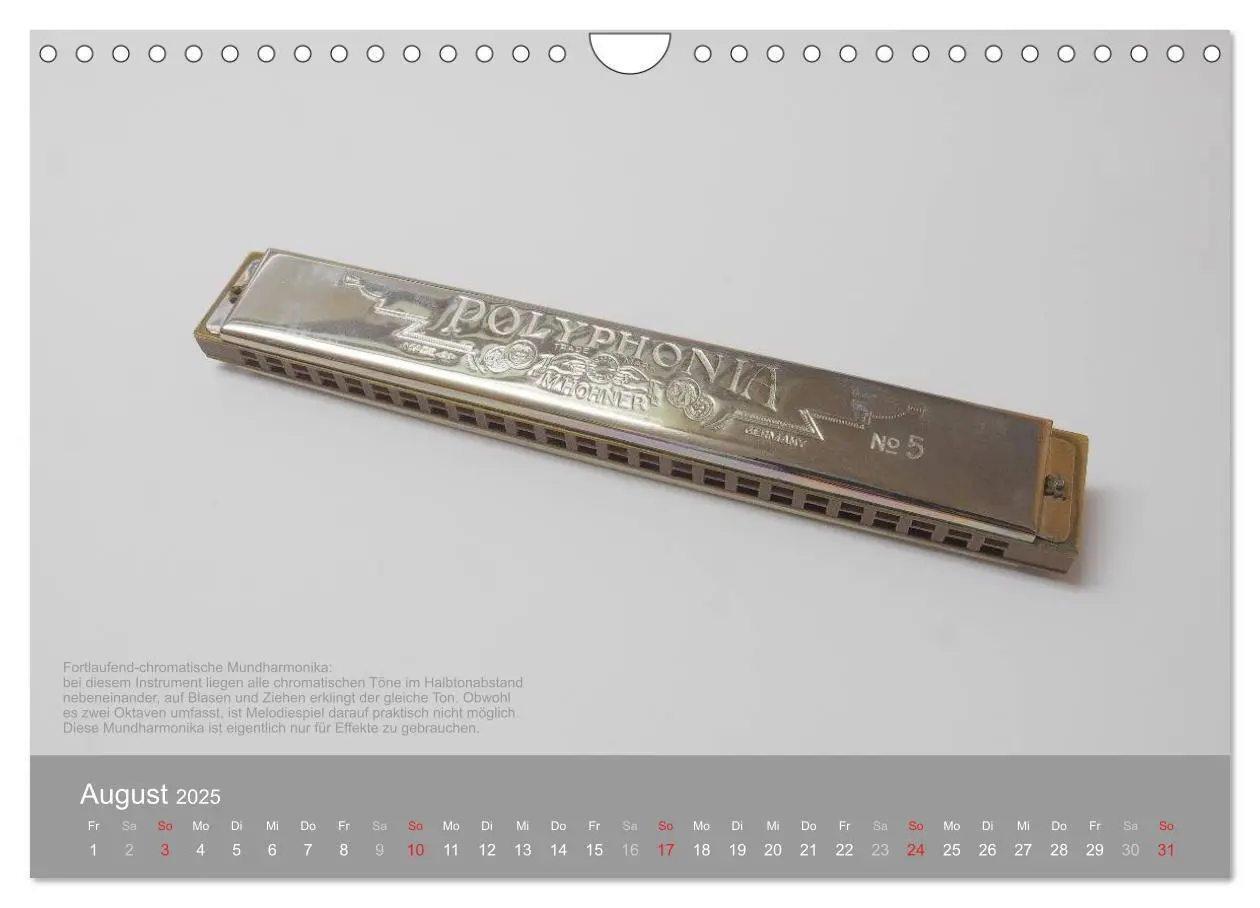 Bild: 9783435491490 | Mundharmonikas im Blickpunkt (Wandkalender 2025 DIN A4 quer),...