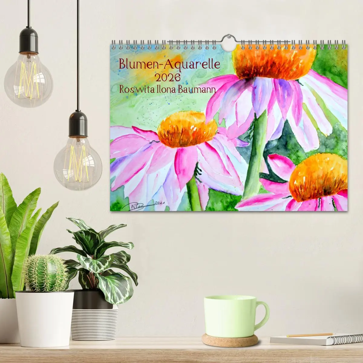 Bild: 9783457341490 | Blumen-Aquarelle (Wandkalender 2026 DIN A4 quer), CALVENDO...