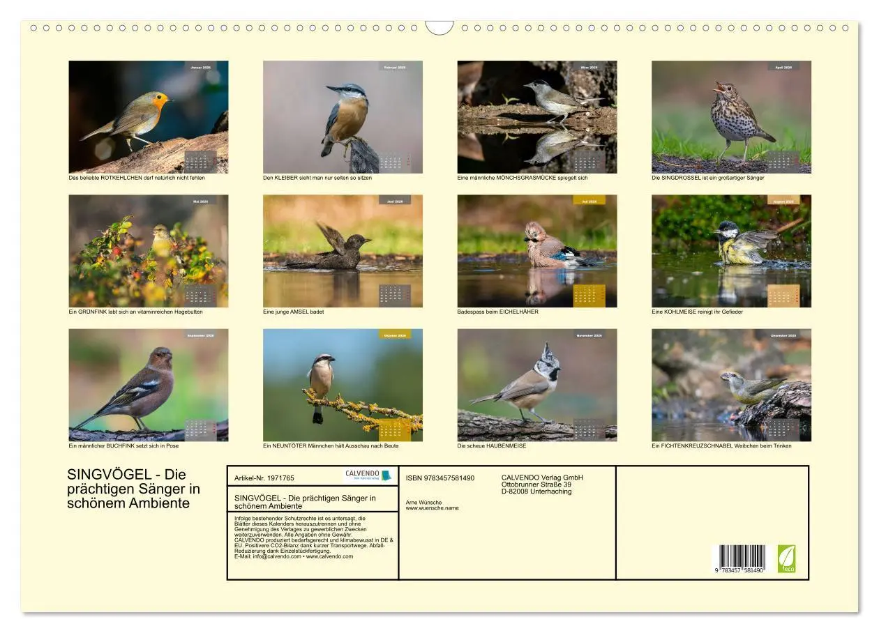 Bild: 9783457581490 | SINGVÖGEL - Die prächtigen Sänger in schönem Ambiente (Wandkalender...
