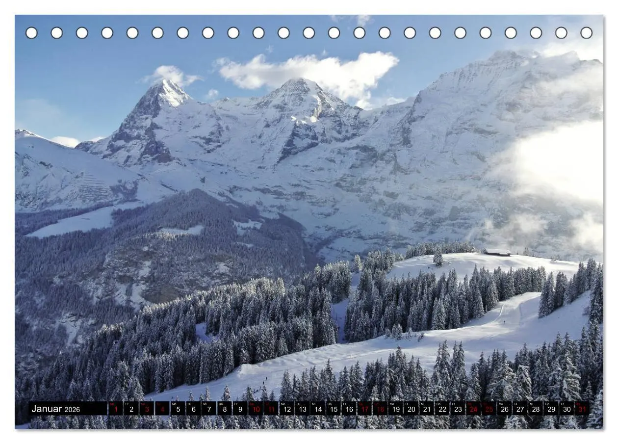 Bild: 9783457891490 | Eiger, Mönch und Jungfrau 2026 (Tischkalender 2026 DIN A5 quer),...