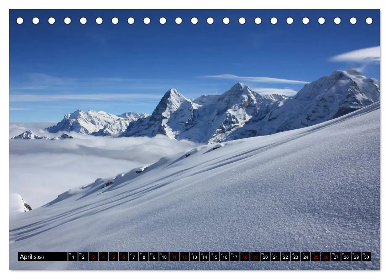 Bild: 9783457891490 | Eiger, Mönch und Jungfrau 2026 (Tischkalender 2026 DIN A5 quer),...