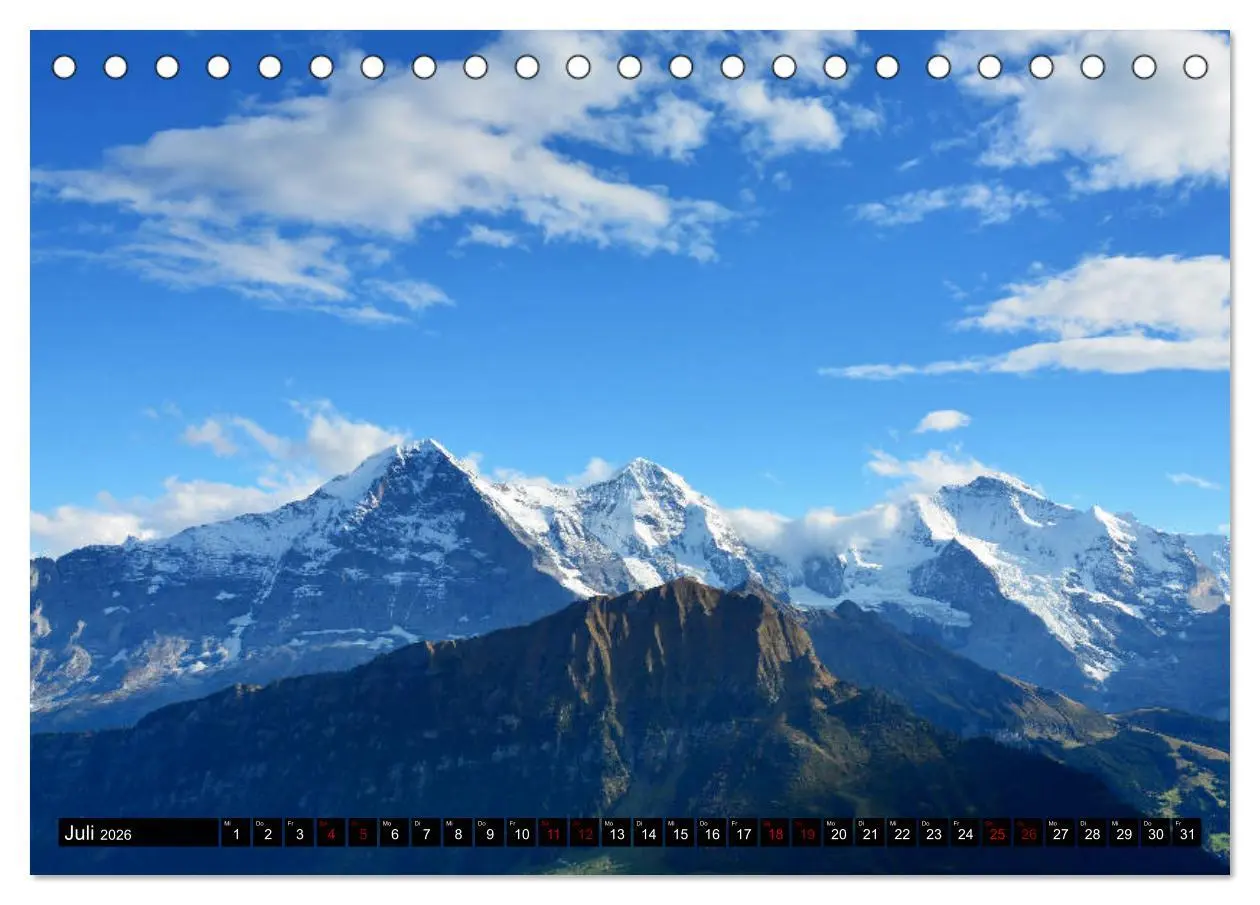 Bild: 9783457891490 | Eiger, Mönch und Jungfrau 2026 (Tischkalender 2026 DIN A5 quer),...