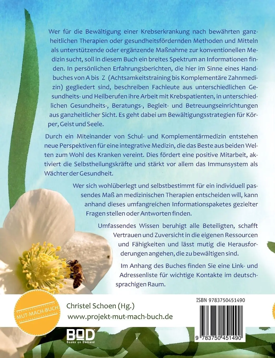 Rückseite: 9783750451490 | Krebs: Gemeinsam sind wir stark | Christel Schoen | Taschenbuch | 2019