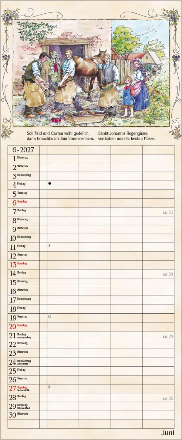 Bild: 9783819301490 | Bauernkalender 2027 | Verlag Korsch | Kalender | 14 S. | Deutsch