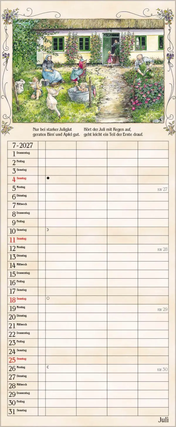 Bild: 9783819301490 | Bauernkalender 2027 | Verlag Korsch | Kalender | 14 S. | Deutsch