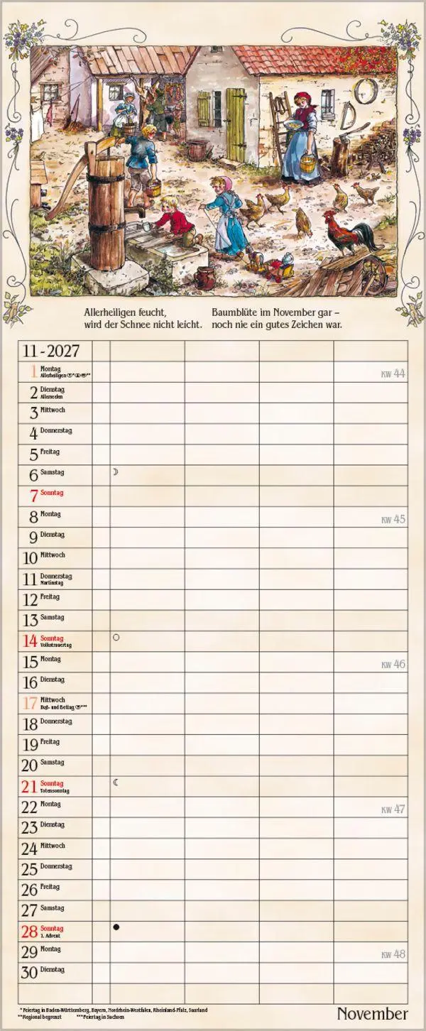 Bild: 9783819301490 | Bauernkalender 2027 | Verlag Korsch | Kalender | 14 S. | Deutsch