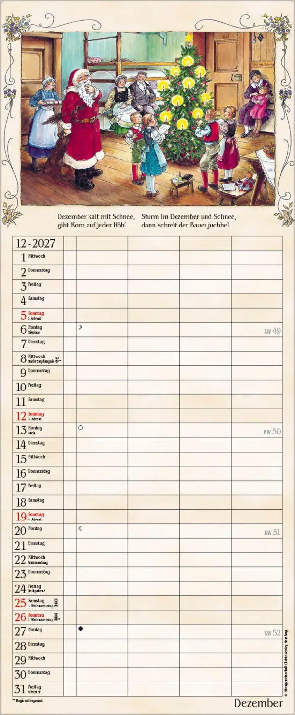 Bild: 9783819301490 | Bauernkalender 2027 | Verlag Korsch | Kalender | 14 S. | Deutsch