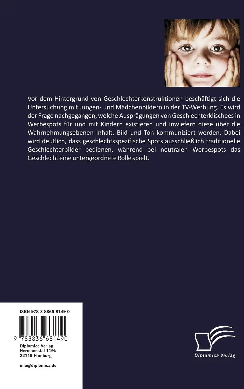 Rückseite: 9783836681490 | Geschlechterkonstruktion: Mädchen und Jungen in der Fernsehwerbung