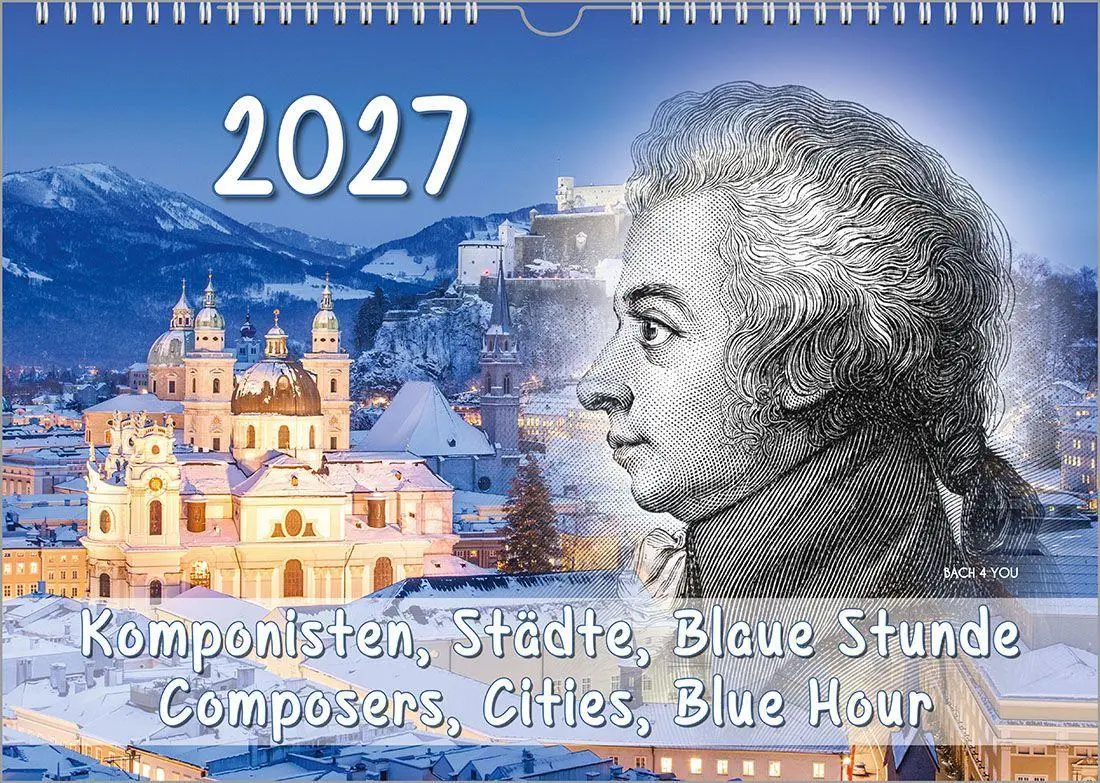 Cover: 9783969031490 | Komponisten-Kalender, ein Musik-Kalender 2027, DIN A3 | Peter Bach Jr.