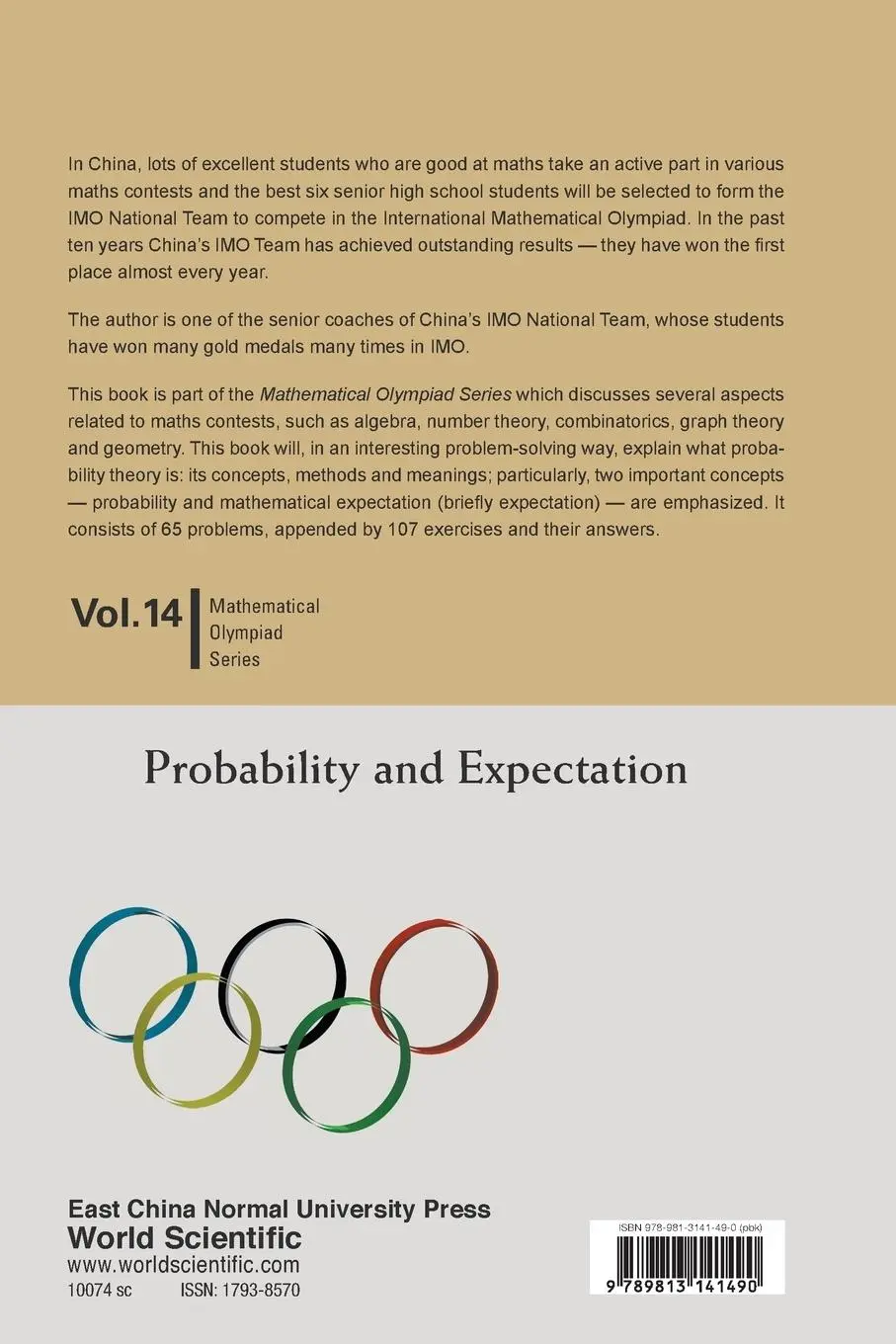 Rückseite: 9789813141490 | PROBABILITY AND EXPECTATION | Zun Shan &amp; Shanping Wang | Taschenbuch