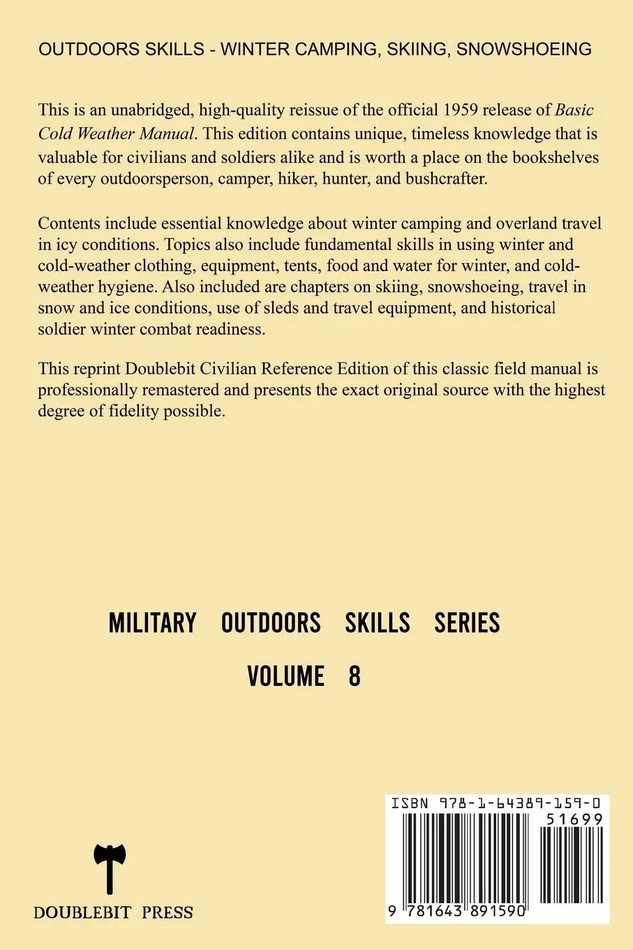 Rückseite: 9781643891590 | Basic Cold Weather Manual - FM 31-70 US Army Field Manual (1959...