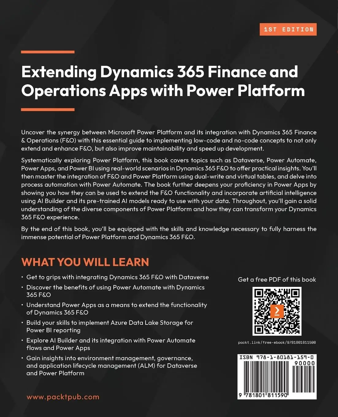 Rückseite: 9781801811590 | Extending Dynamics 365 Finance and Operations Apps with Power Platform