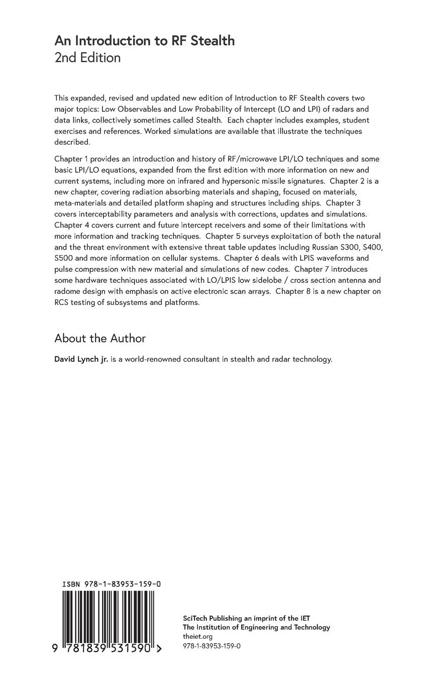 Rückseite: 9781839531590 | An Introduction to RF Stealth | David Lynch | Buch | Englisch | 2021