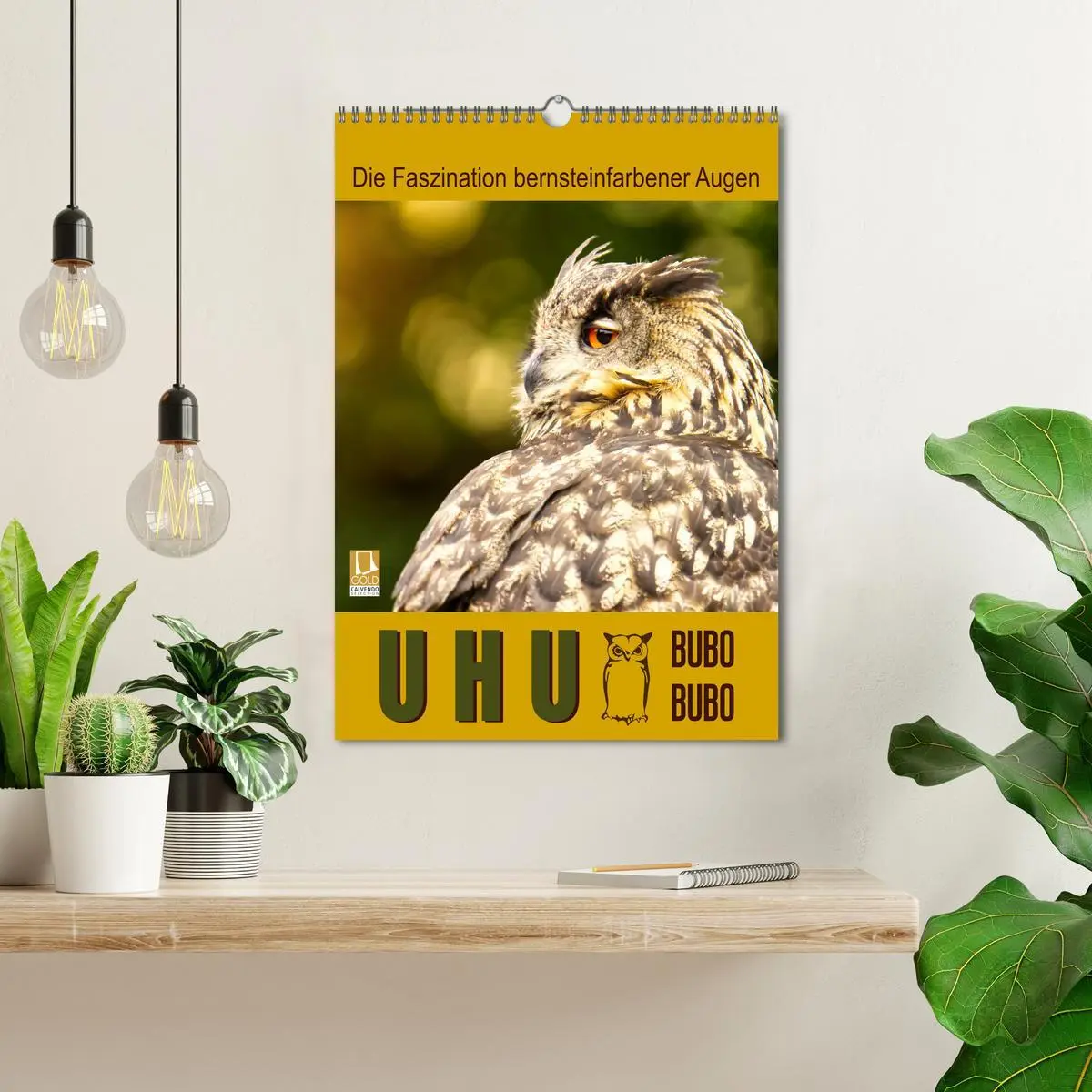 Bild: 9783516351590 | Uhu, die Faszination bernsteinfarbener Augen (Wandkalender 2026 DIN...