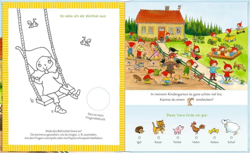 Bild: 4050003951690 | Freundebuch Meine Kindergarten-Freunde - Mit Wimmelspaß | Outi Kaden