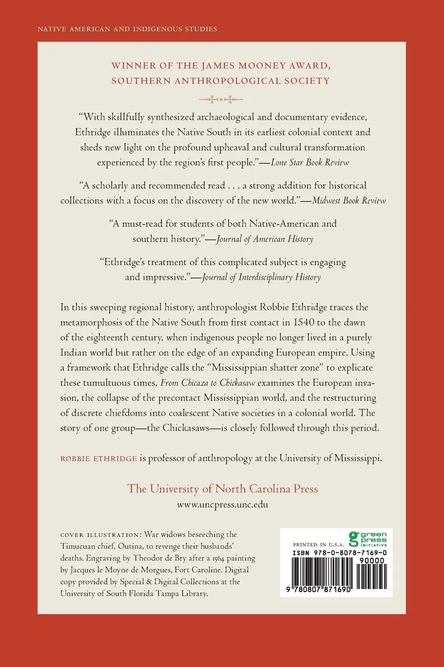 Rückseite: 9780807871690 | From Chicaza to Chickasaw | Robbie Ethridge | Taschenbuch | Englisch