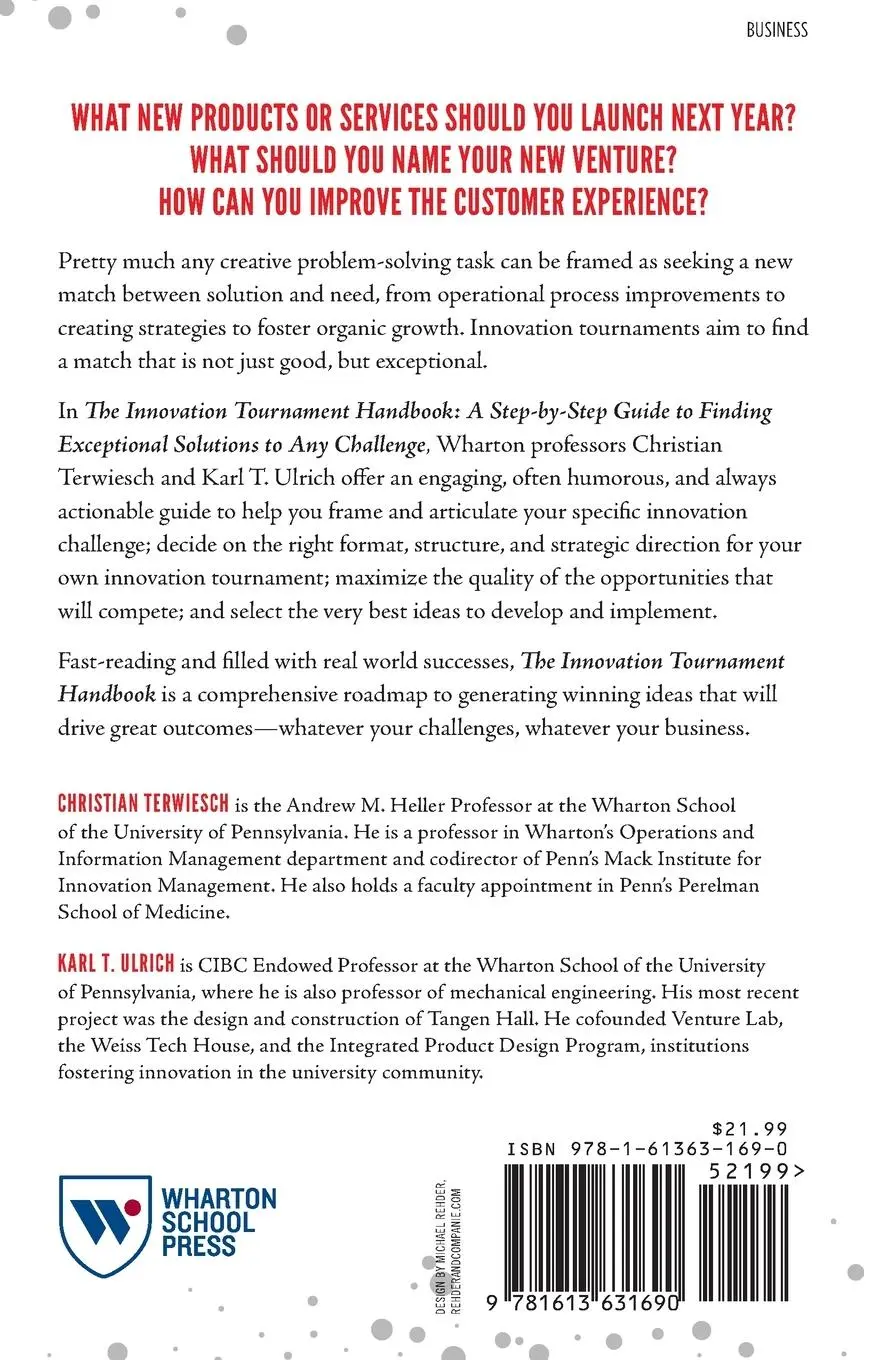 Rückseite: 9781613631690 | The Innovation Tournament Handbook | Christian Terwiesch (u. a.)