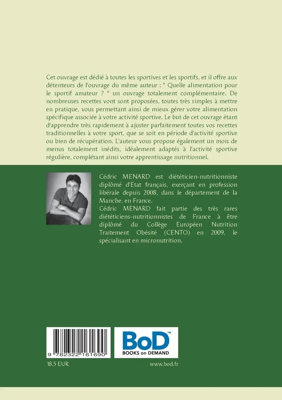 Rückseite: 9782322161690 | Recettes et menus pour le sport | Cédric Menard | Taschenbuch | 2021