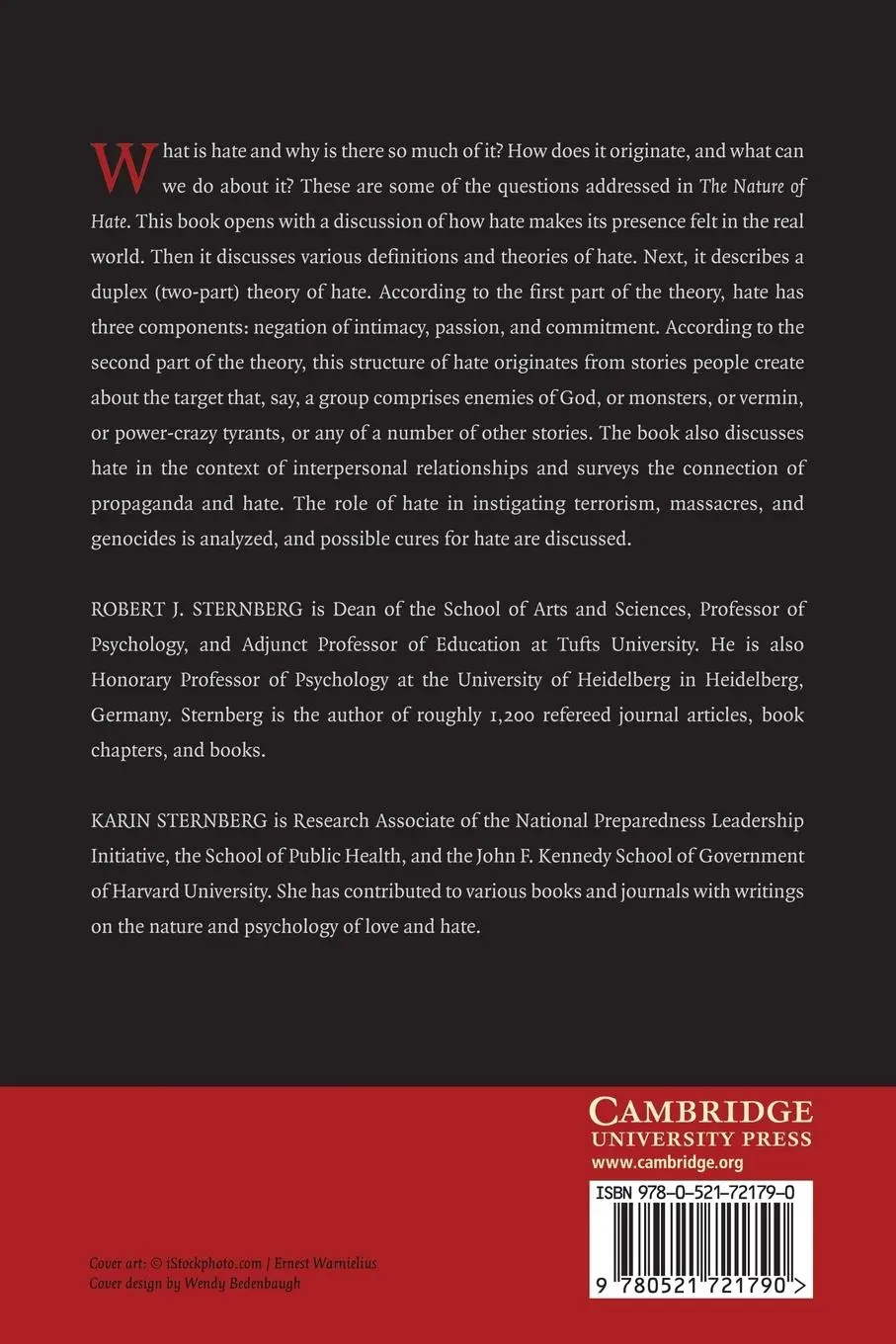 Rückseite: 9780521721790 | The Nature of Hate | Robert J. Sternberg (u. a.) | Taschenbuch | 2014