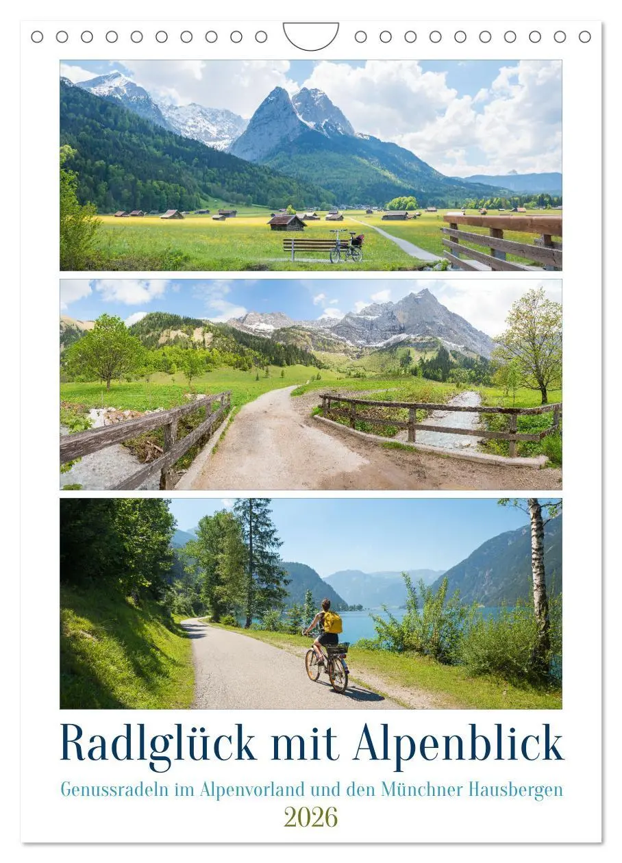 Cover: 9783516331790 | Radlglück mit Alpenblick 2026 (Wandkalender 2026 DIN A4 hoch),...